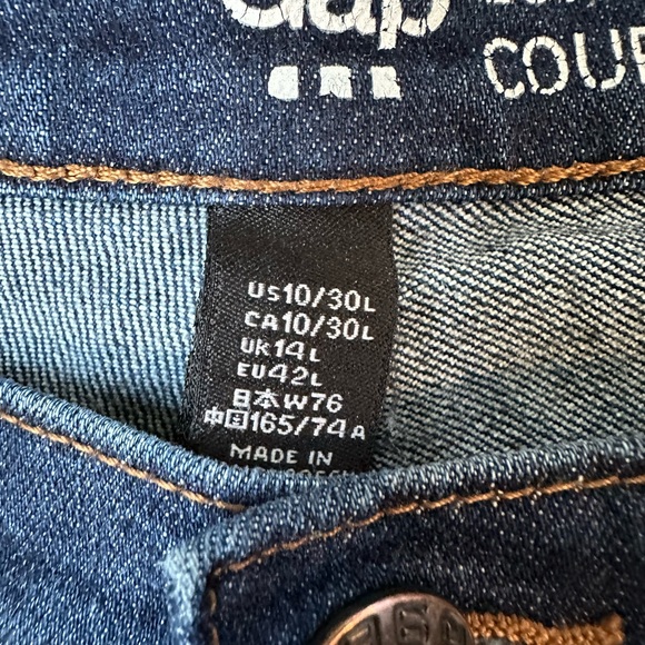 GAP bootcut long & lean fit jeans - size 10 - Picture 4 of 7